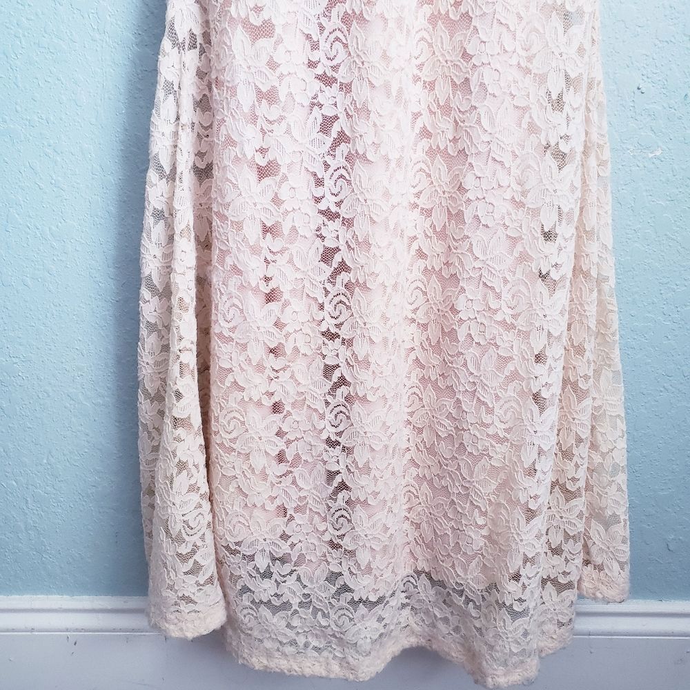 Lulu's Ephemeral Allure Baby Pink Lace Maxi Dress - Picture 4 of 13